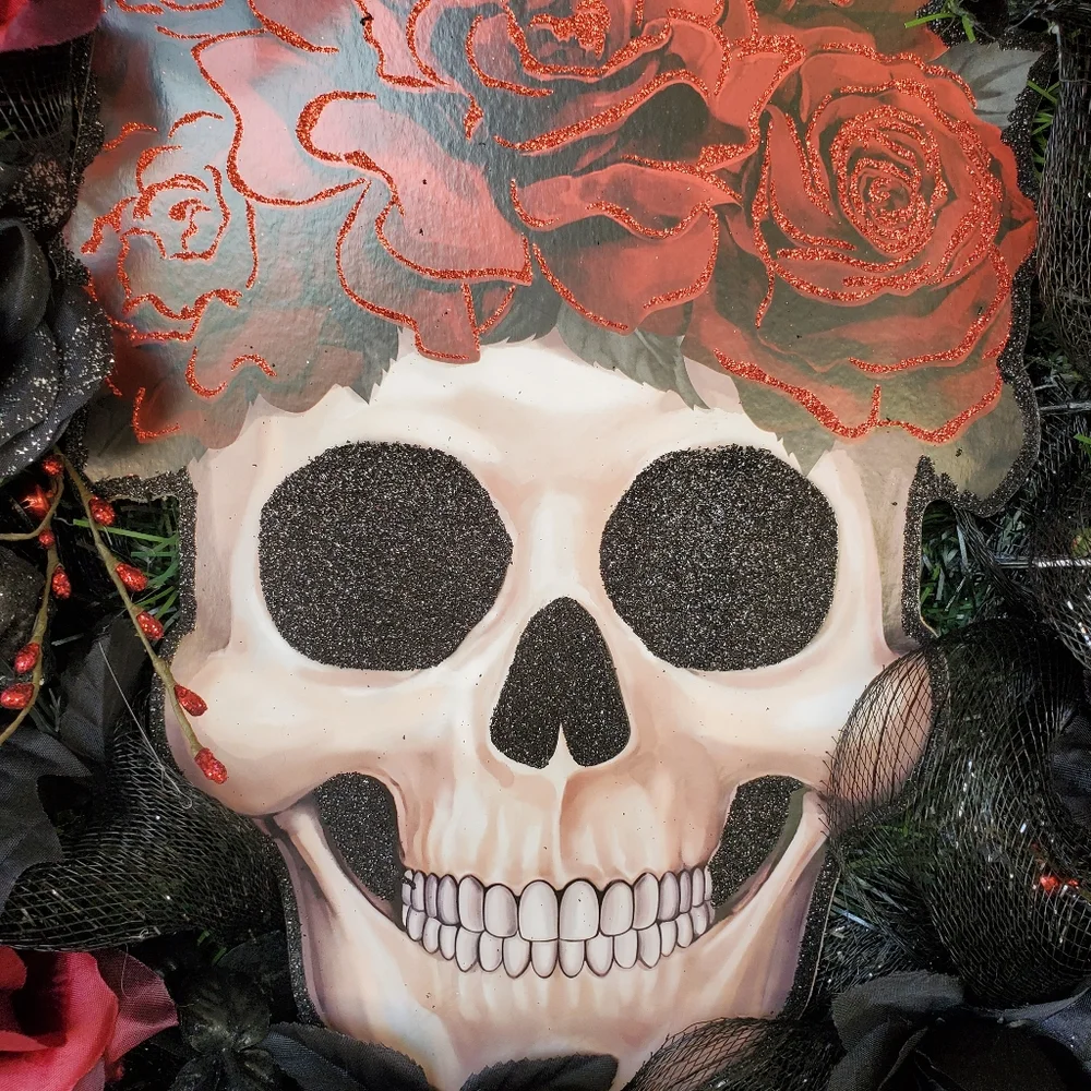 Skeleton Halloween Wreath